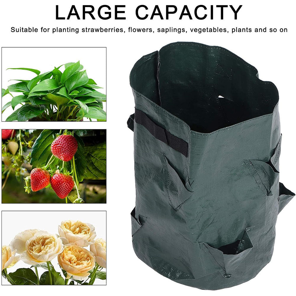 10 Gallon Strawberry Grow Bag - Outdoor Garden Yard Strawberry Vegetable Growing Planter