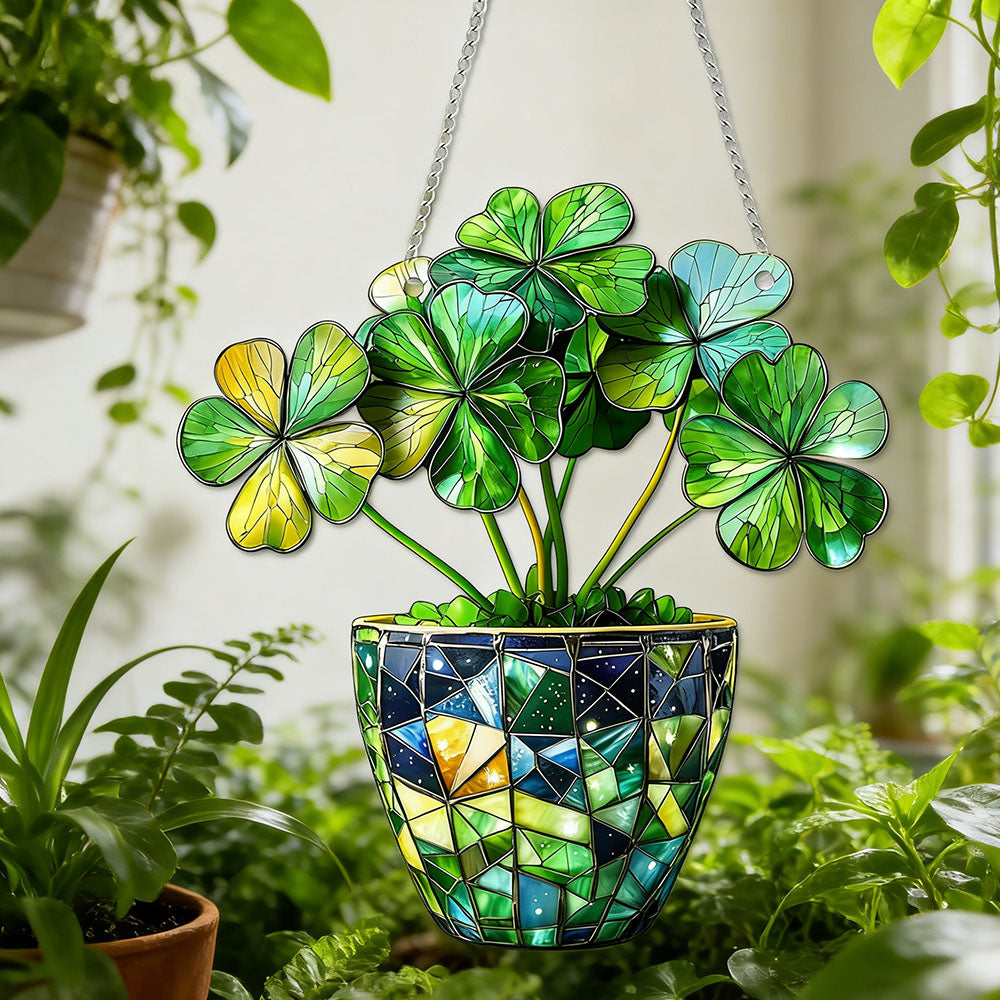 Lucky Clover Hanging Decor - Home Living Room Wall Window Decoration