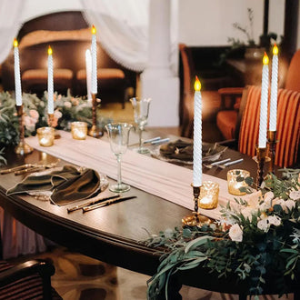 6 Pcs Elegant Spiral LED Candle Light Set