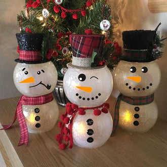 32 Pcs - Christmas Snowman Face Sticker