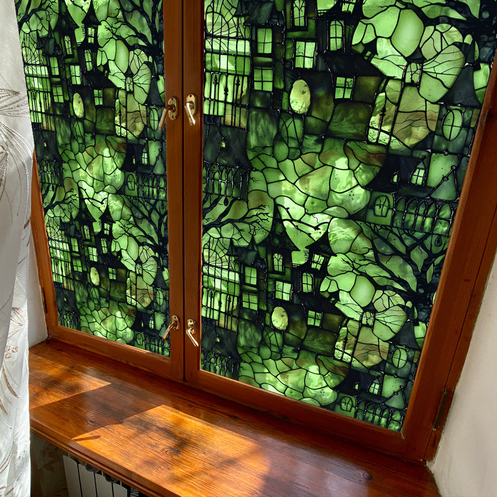 Spooky Halloween Window Film - Home Glass Window Decor