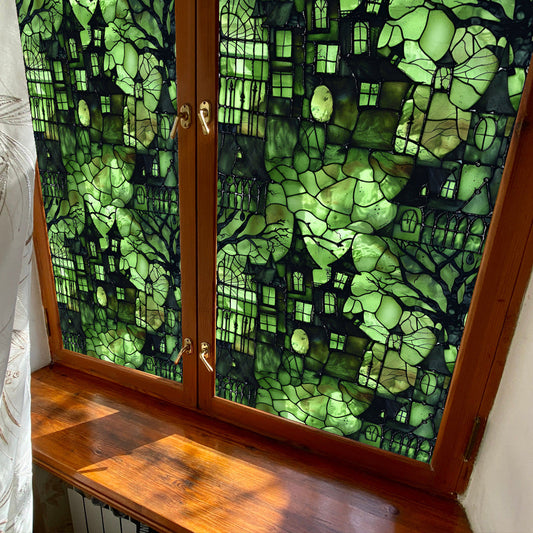 Spooky Halloween Window Film - Home Glass Window Decor