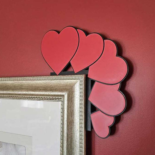 Romantic Heart Door Frame Decor - Love Theme Ornament For Home Front Door And Garden Decoration