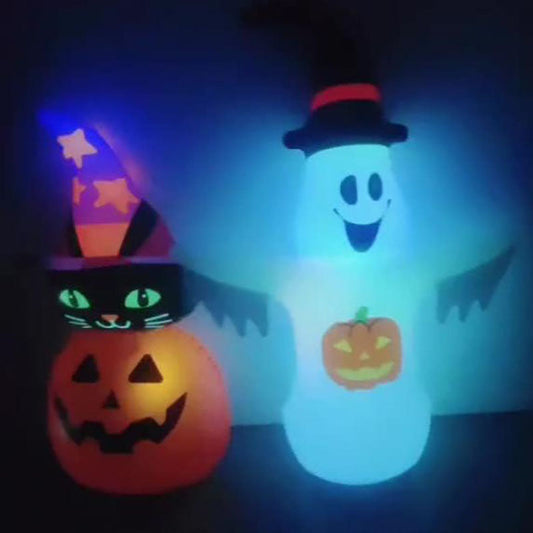 47 inch Light Up Inflatable Pumpkin Ghost Decoration-Next Deal Shop-Next Deal Shop