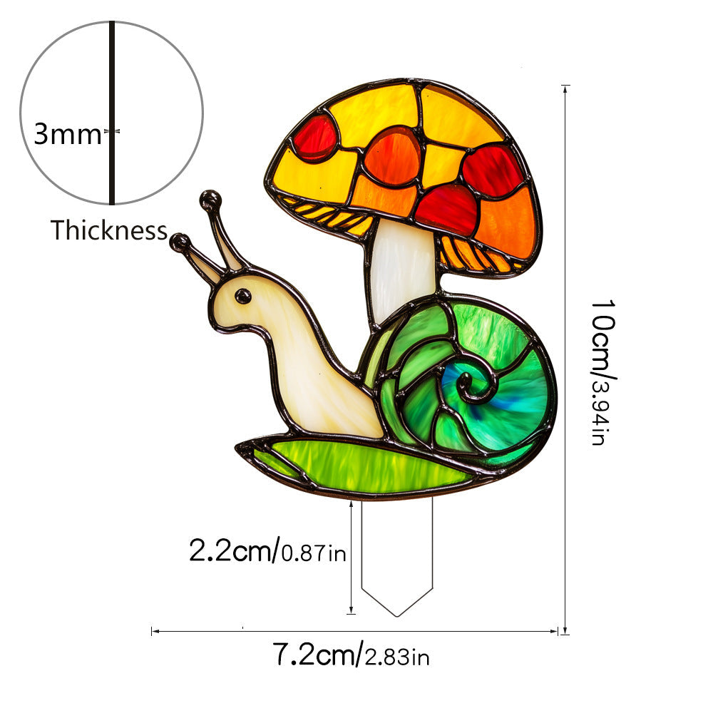 Snail and Mushroom Flower Pot Decor - Garden Home Potted Plant Decoration