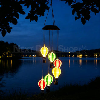 Solar Power Hot Air Balloon Wind Chime Light