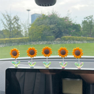 5 Pcs - Sunflower Car Dashboard Decoration