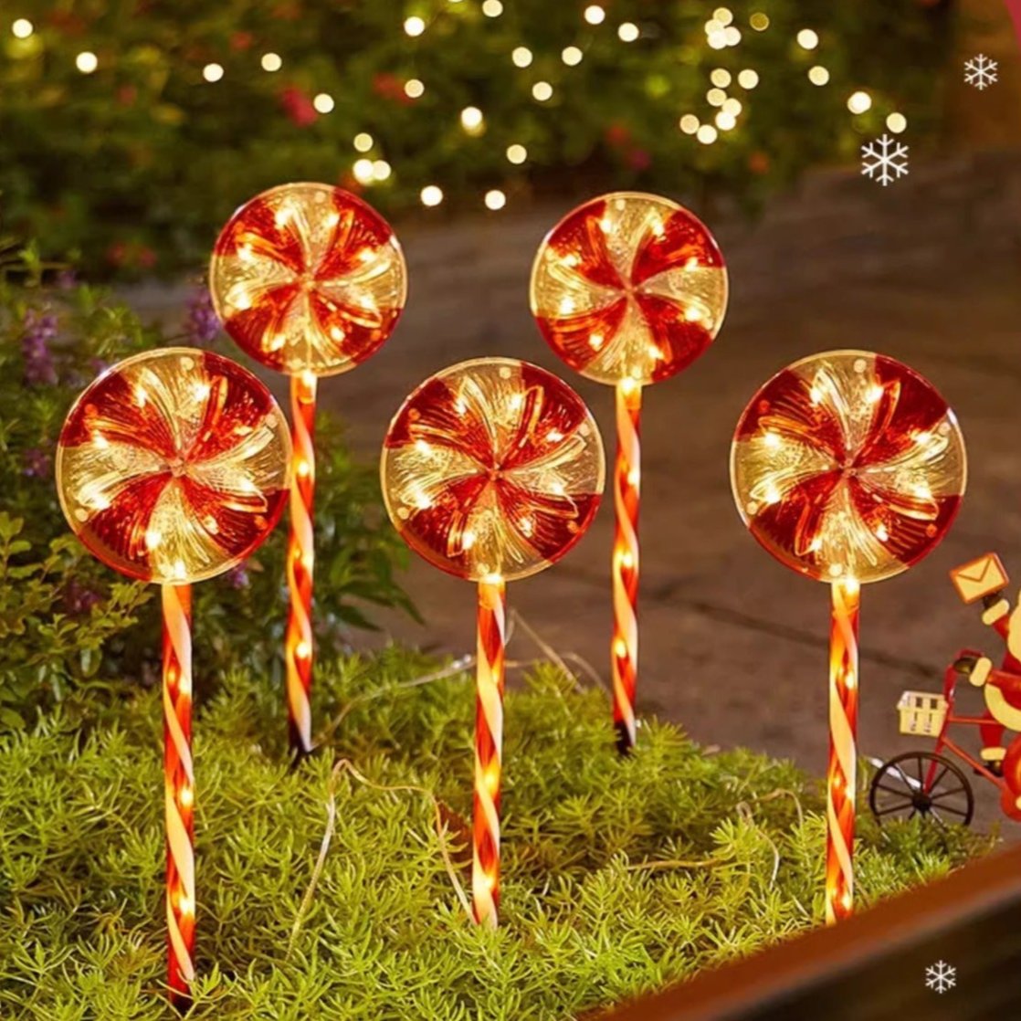 5-in-1 Solar Powered Christmas Outdoor Stake Light-Next Deal Shop-XL Lollipop-Next Deal Shop