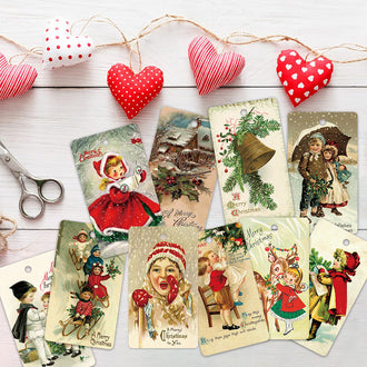 50 Pcs Vintage Christmas Gift Tag