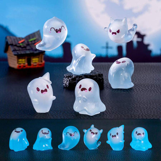 6 Pcs - Glow In the Dark Miniature Ghost Decor-Next Deal Shop-Next Deal Shop