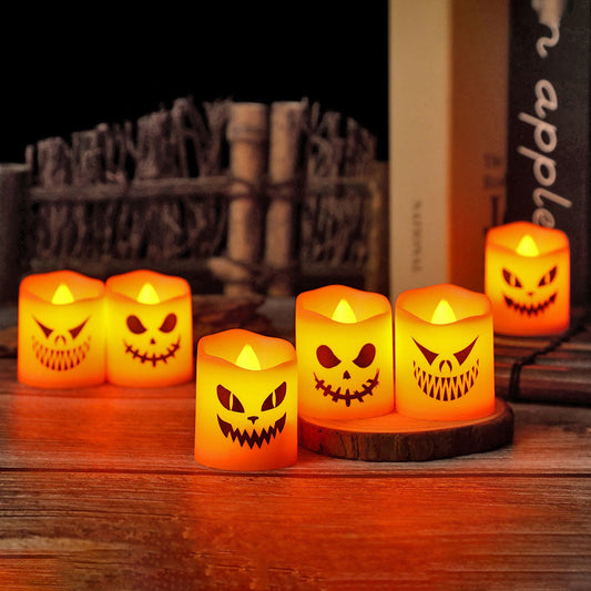 6 Pcs Halloween LED Pumpkin Candle Lights Set-Next Deal Shop-Next Deal Shop