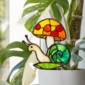 Snail and Mushroom Flower Pot Decor - Garden Home Potted Plant Decoration