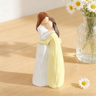 Hand Painted Mom & Daughter Figurine