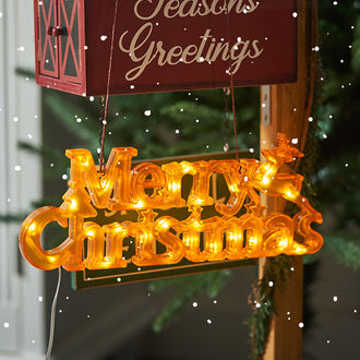 LED Light Up Merry Christmas Sign