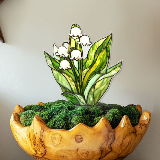 Lily of the Valley Flower Pot Decor - Garden Home Potted Plant Decoration