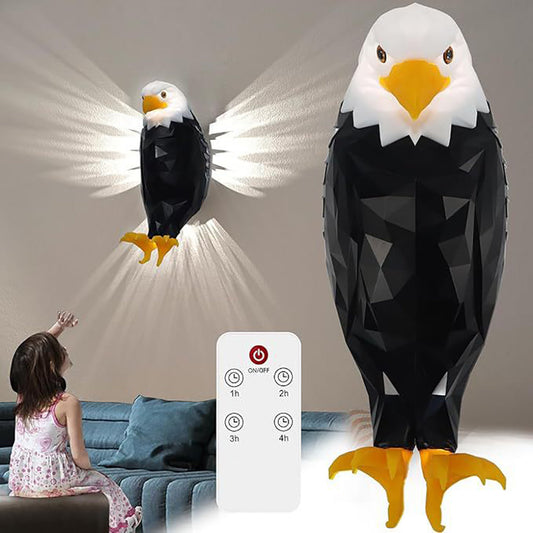 Rechargeable Bald Eagle Wall Light with Remote - Home Wall Art Lighting Decor
