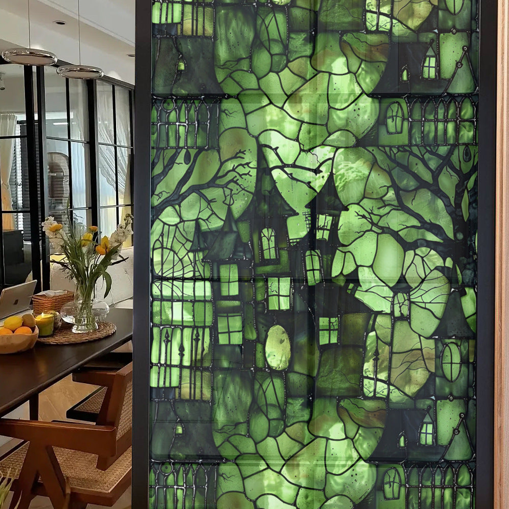 Spooky Halloween Window Film - Home Glass Window Decor