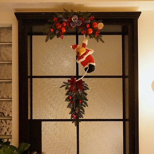 Christmas Climbing Santa Claus Hanging Ornament - Home Holiday Hanging Decor