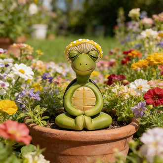 Meditating Turtle Garden Figurine