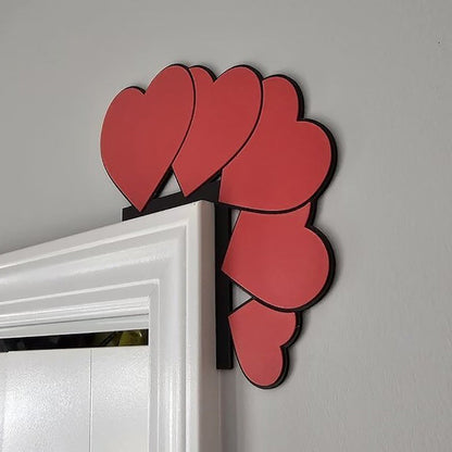 Romantic Heart Door Frame Decor - Love Theme Ornament For Home Front Door And Garden Decoration