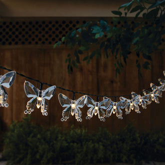 Solar Powered LED Butterfly String Lights