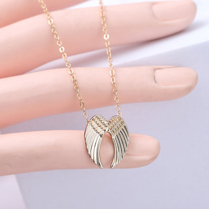 Angel Wing Pendant Necklace with Message Card - Daily Wear Jewelr Keepsake Gift