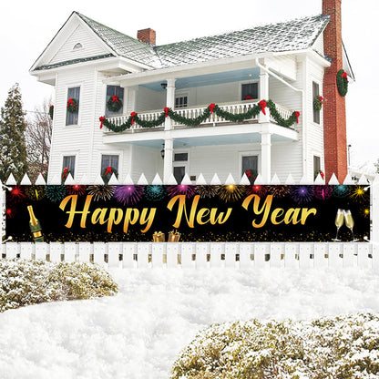 Happy New Year Outdoor Banner