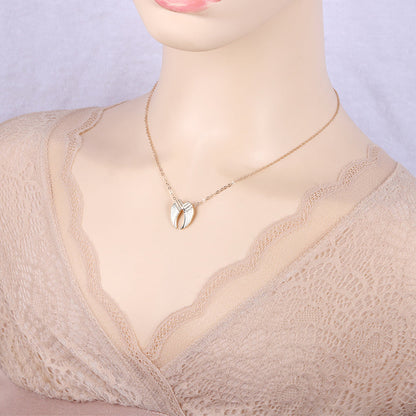 Angel Wing Pendant Necklace with Message Card - Daily Wear Jewelr Keepsake Gift