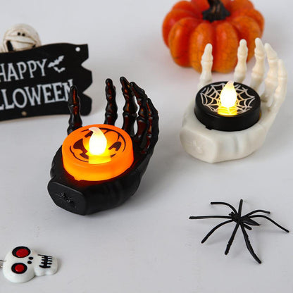 Spooky Skeleton Hand Candle Light