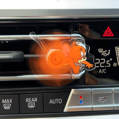 2 Pcs Running Cat & Mouse Car Air Vent Decor Set - Car Air Vent Cute Interior Decor
