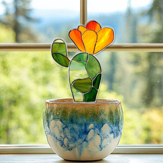 Colorful Cactus Flower Pot Decor - Garden Home Potted Plant Ornament Decoration