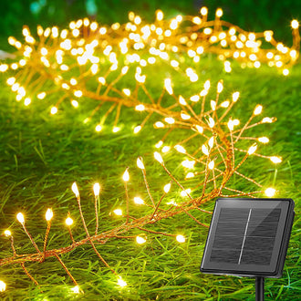 9.84 Ft Solar Powered Copper Wire Firecracker String Light