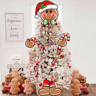 Adorable Gingerbread Man Christmas Tree Topper