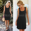 Beach Tank Dress - Summer Seaside Vacation Casual Women Outfit
