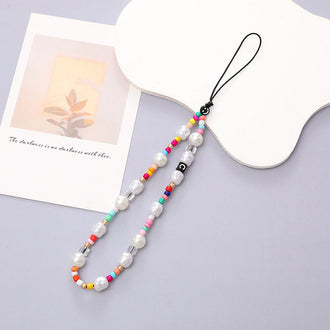 Beaded Pearl Phone Charm Strap