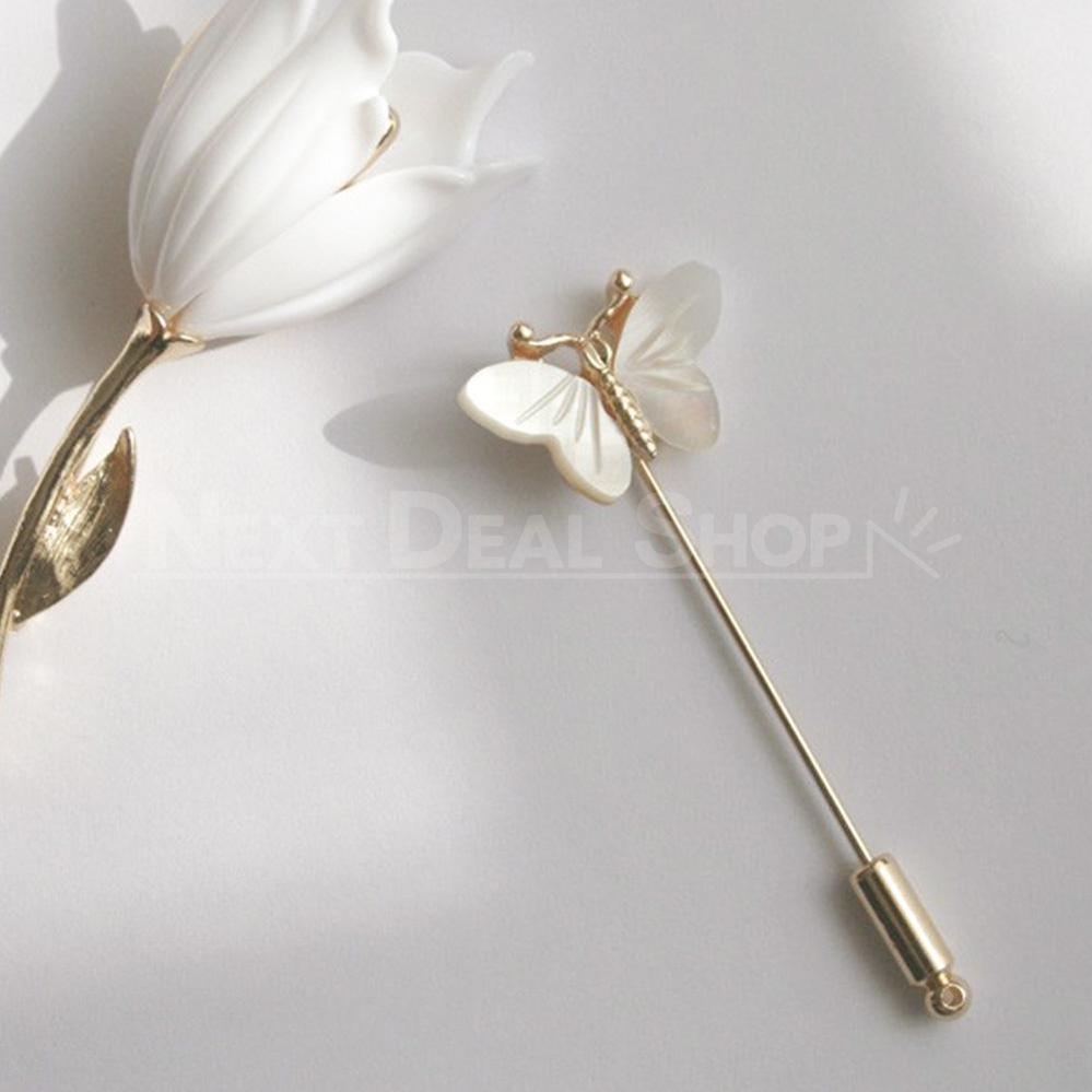 Brooch - Floral Collection-Next Deal Shop-Pearl Butterfly-Next Deal Shop
