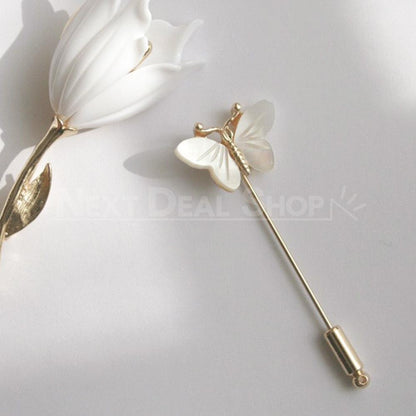 Brooch - Floral Collection-Next Deal Shop-Pearl Butterfly-Next Deal Shop