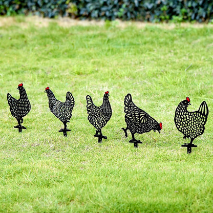 Chicken Family Garden Silhouette Yard Stake-Next Deal Shop-Next Deal Shop