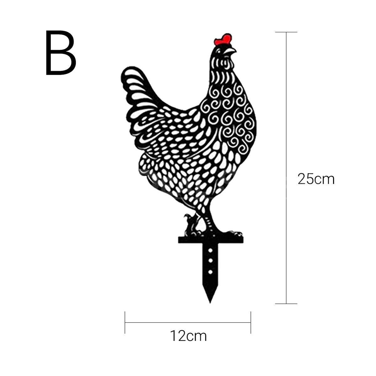 Chicken Family Garden Silhouette Yard Stake-Next Deal Shop-B-Next Deal Shop