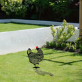 Chicken Silhouette Garden Decor