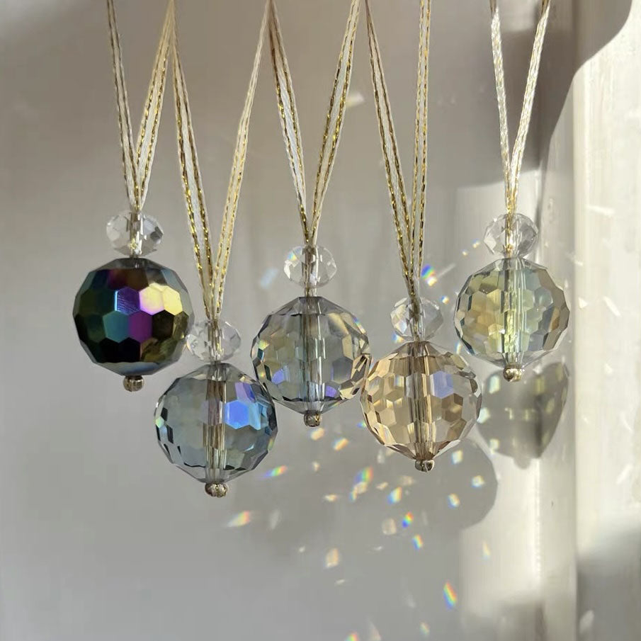 Christmas Crystal Ball Hanging Decoration - 12 Pcs, Xmas Tree Holiday Decor Ornament