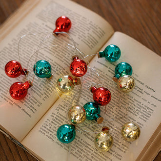 Christmas Glass Bauble String Lights