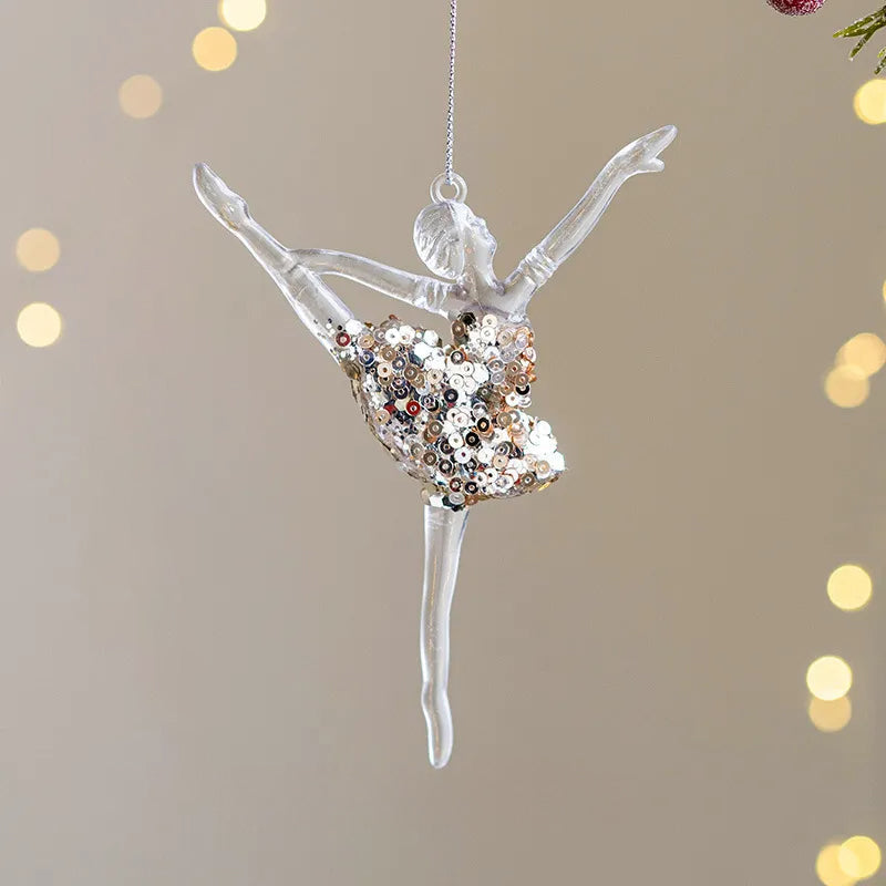 Christmas Tree Hanging Glitter Decoration-Next Deal Shop-Ballerina-Next Deal Shop