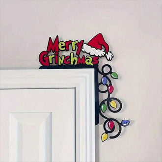Christmas Wooden Door Frame Decoration