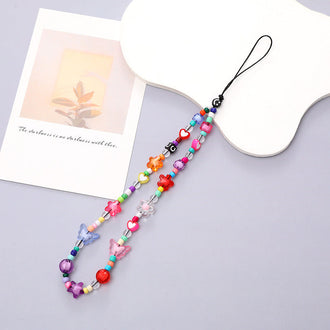 Colorful Beaded Phone Charm Strap