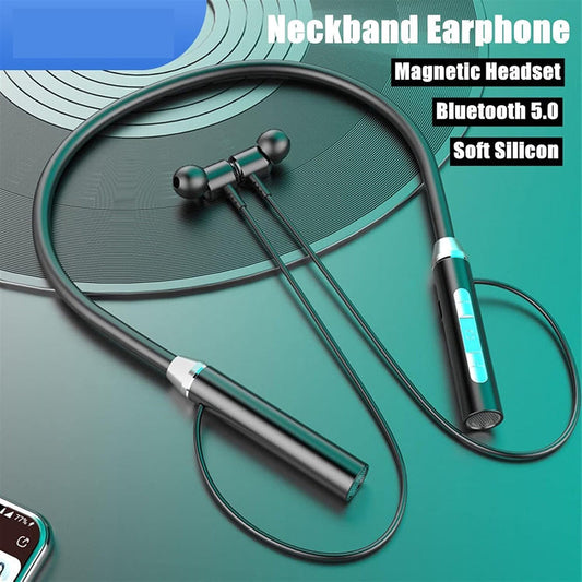Wireless Bluetooth Neckband Headphone - Sports Running Travel Handsfree Audio Headset