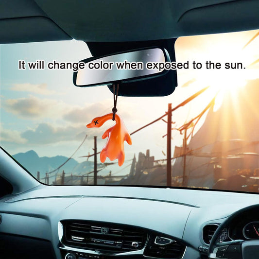 5 Pcs Color-Changing Roast Duck Car Ornament - Cute Car Interior Decor Figurine