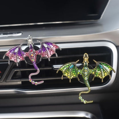 2 Pcs - Bling Dragon Car Air Freshener - Cute Auto Interior Decoration Fragrance for Vehicles