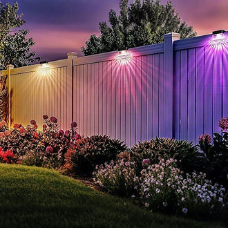 Dazzling Solar-Powered LED Fence Light with 2 Modes