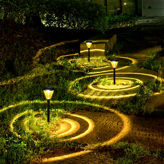 Dual Mode Solar Powered Decorative Path Light - 2 Pack, Weatherproof Yard Lawn Garden Pathway Outdoor Landscape Walkway Decor Lighting